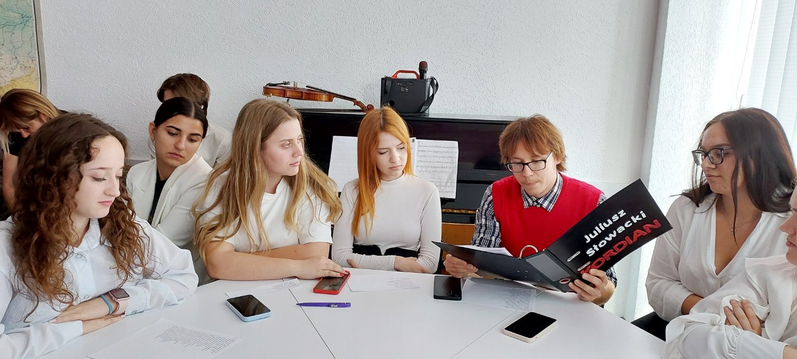 Читання фрагменту твору Kordian Юліуша Словацького студентами ІІІ курсу полоністики